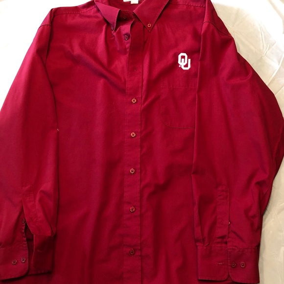 OU Men's Long-sleeved buttondown shirt - LG - Picture 1 of 1